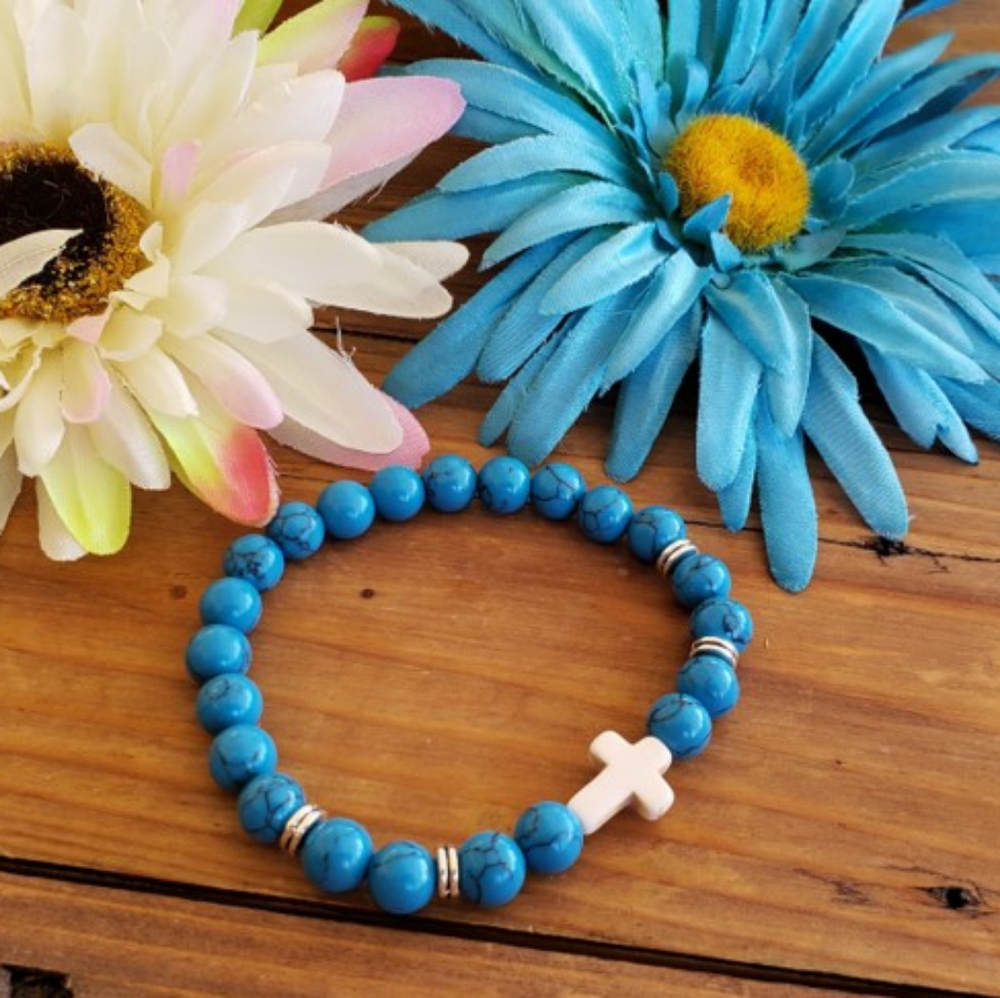 Brand New Cross beaded bracelet